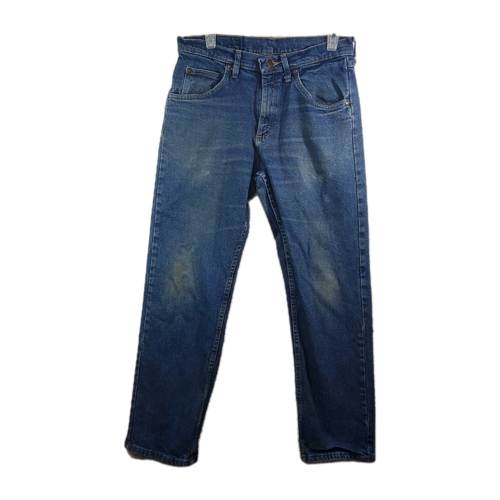 Wrangler Jeans Mens Size 30x30 Blue Straight Distress